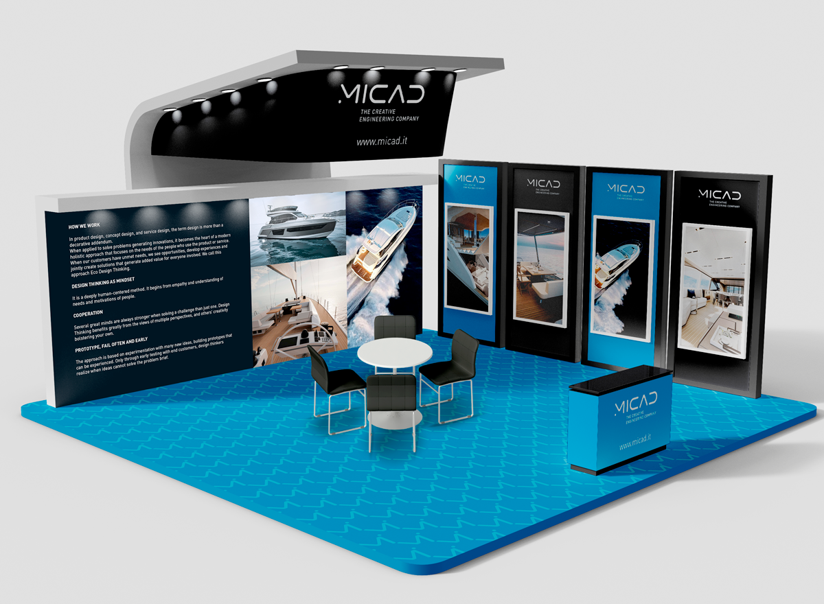 mockup Stand fiera MICAD
