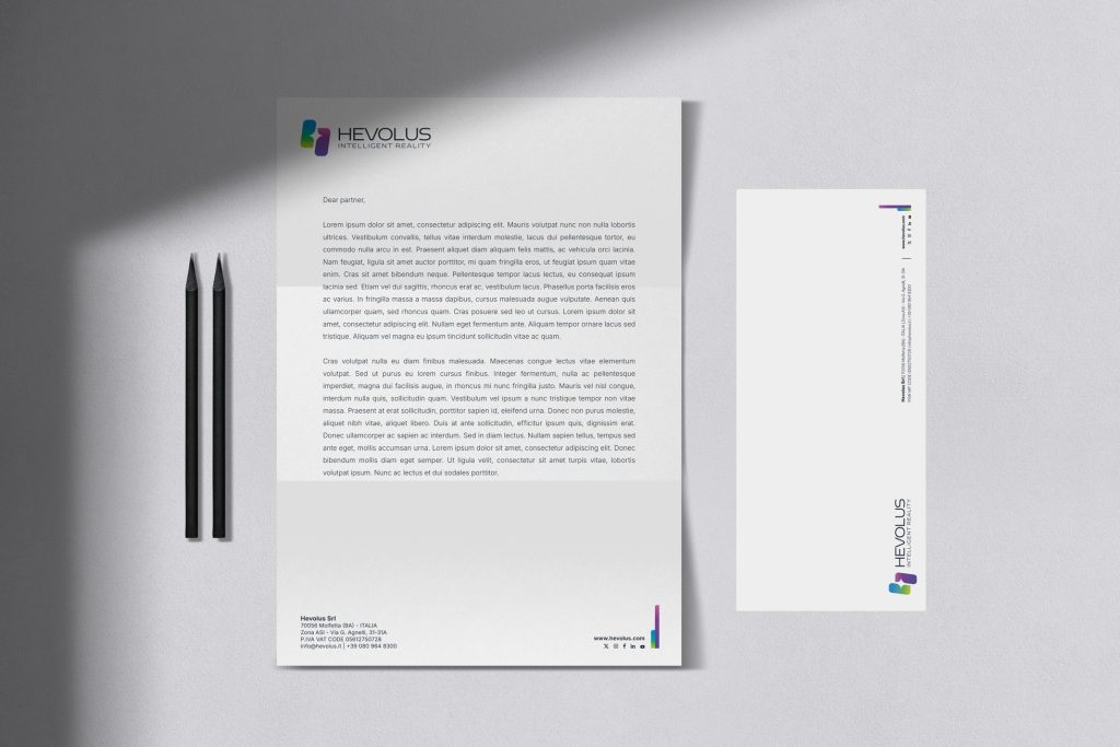 Mockup carta intestata web hevolus
