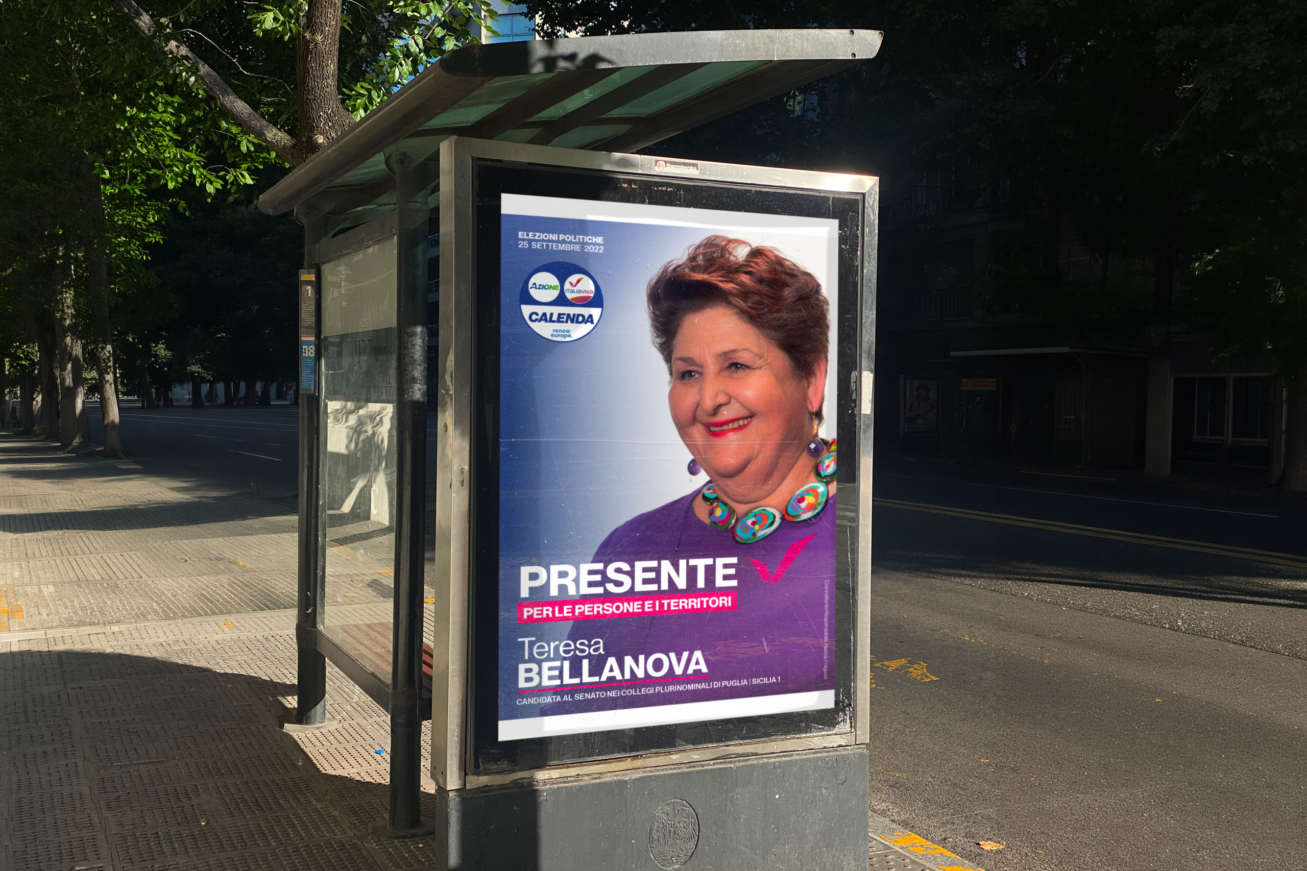 Mockup affissione poster Bellanova