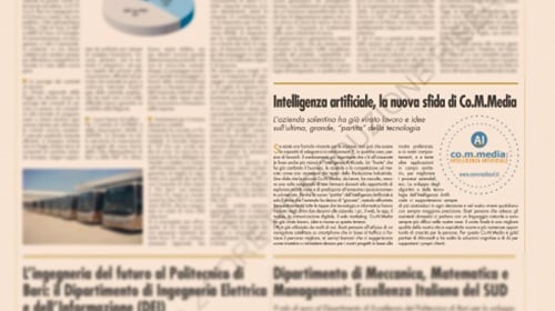 pagina di giornale, Il Sole 24 ore Nazionale - Focus Puglia/Realtà eccellenti
