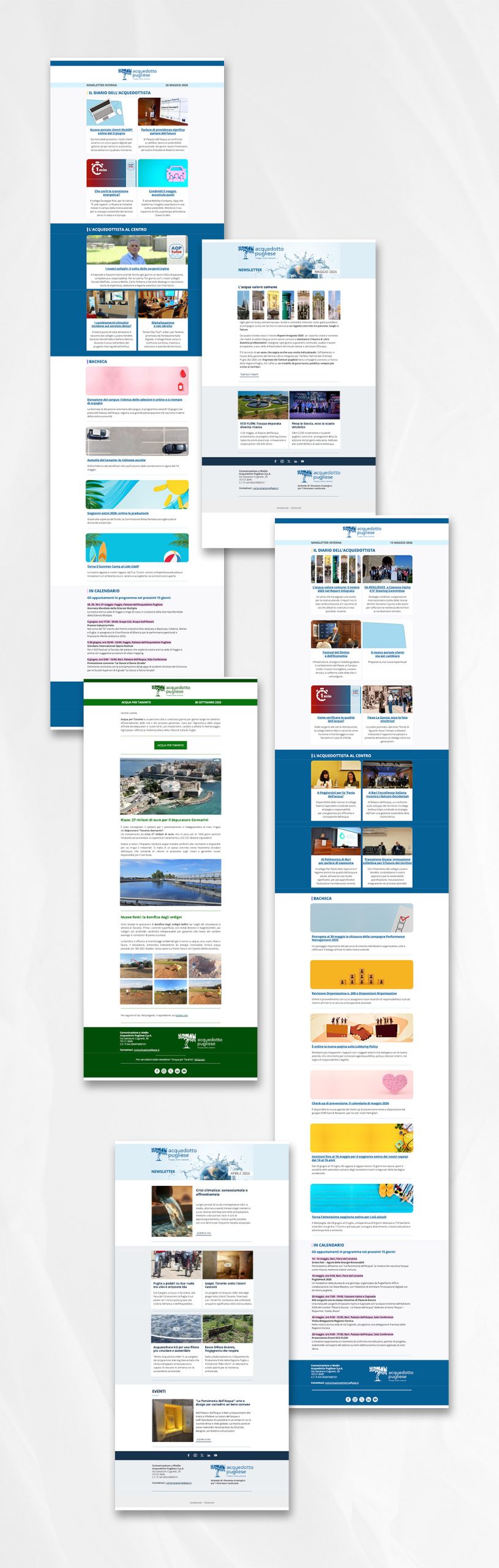 mockup della newsletter di AQP