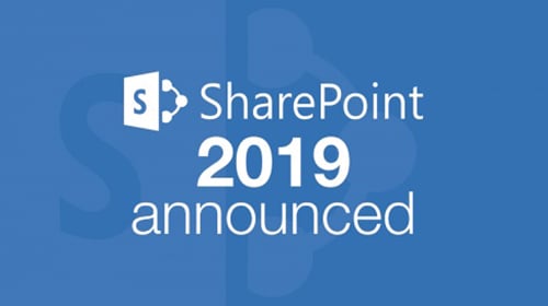 locandina share point 2019 per l'annuncio della nuova versione di SharePoint
