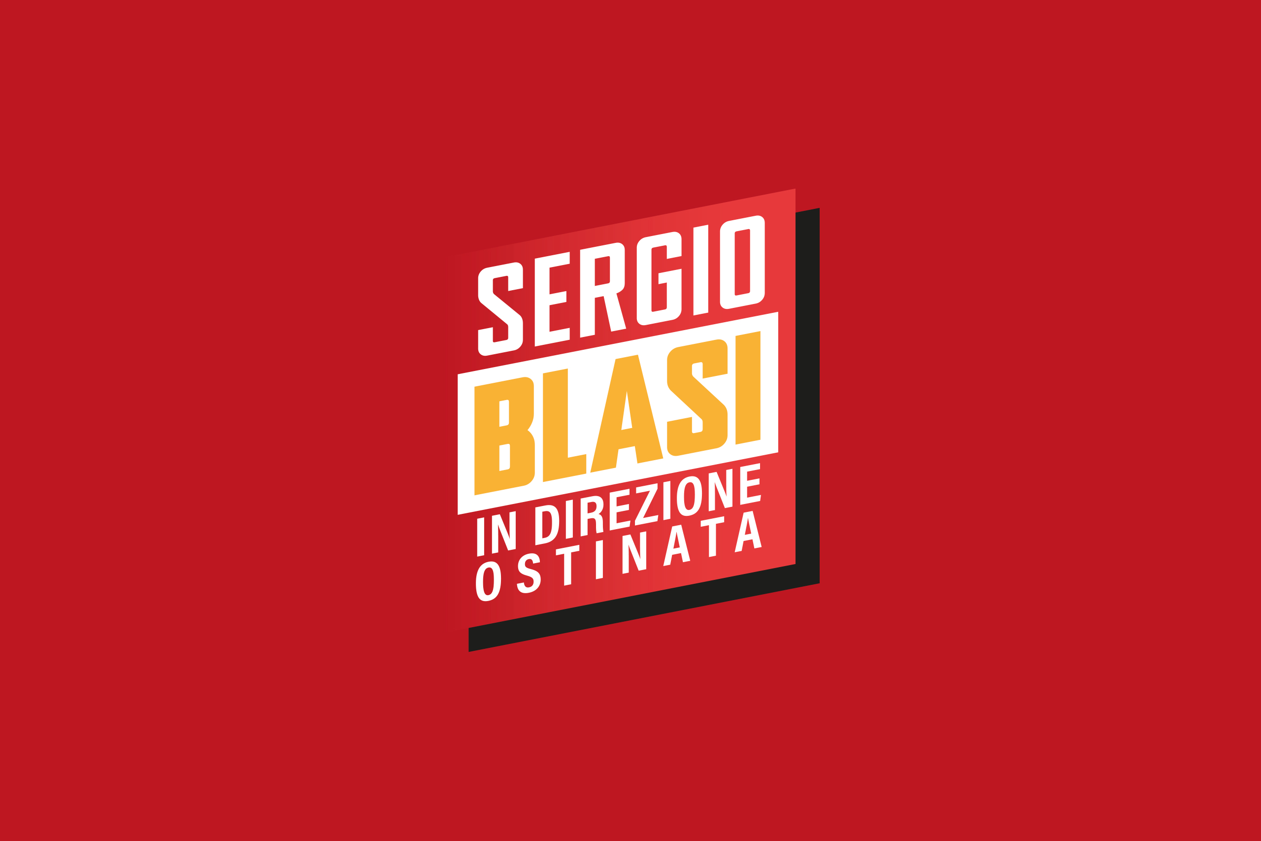 Grafica Sergio Blasi con logo al centro