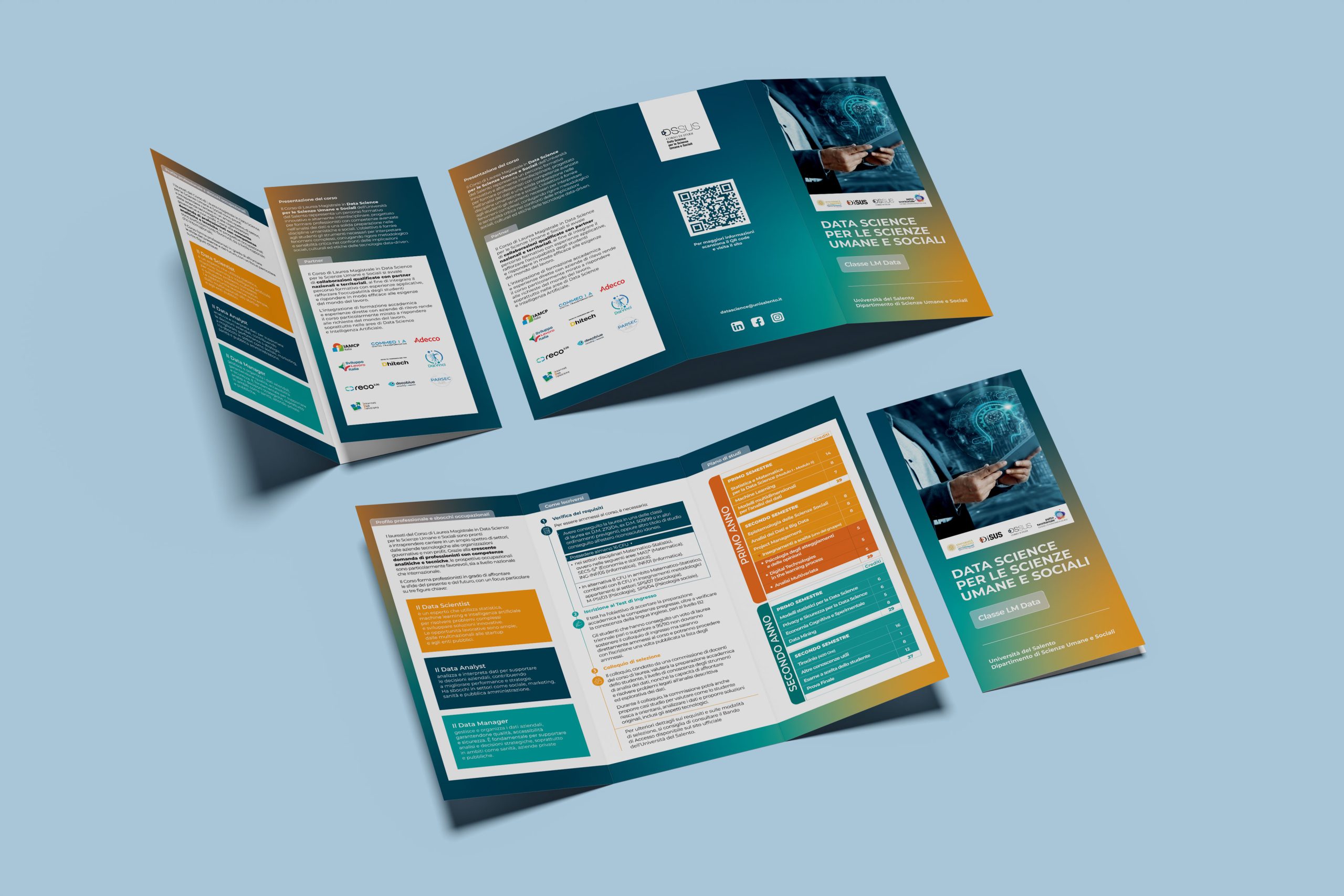 Mockup della brochure Data Science per la stampa
