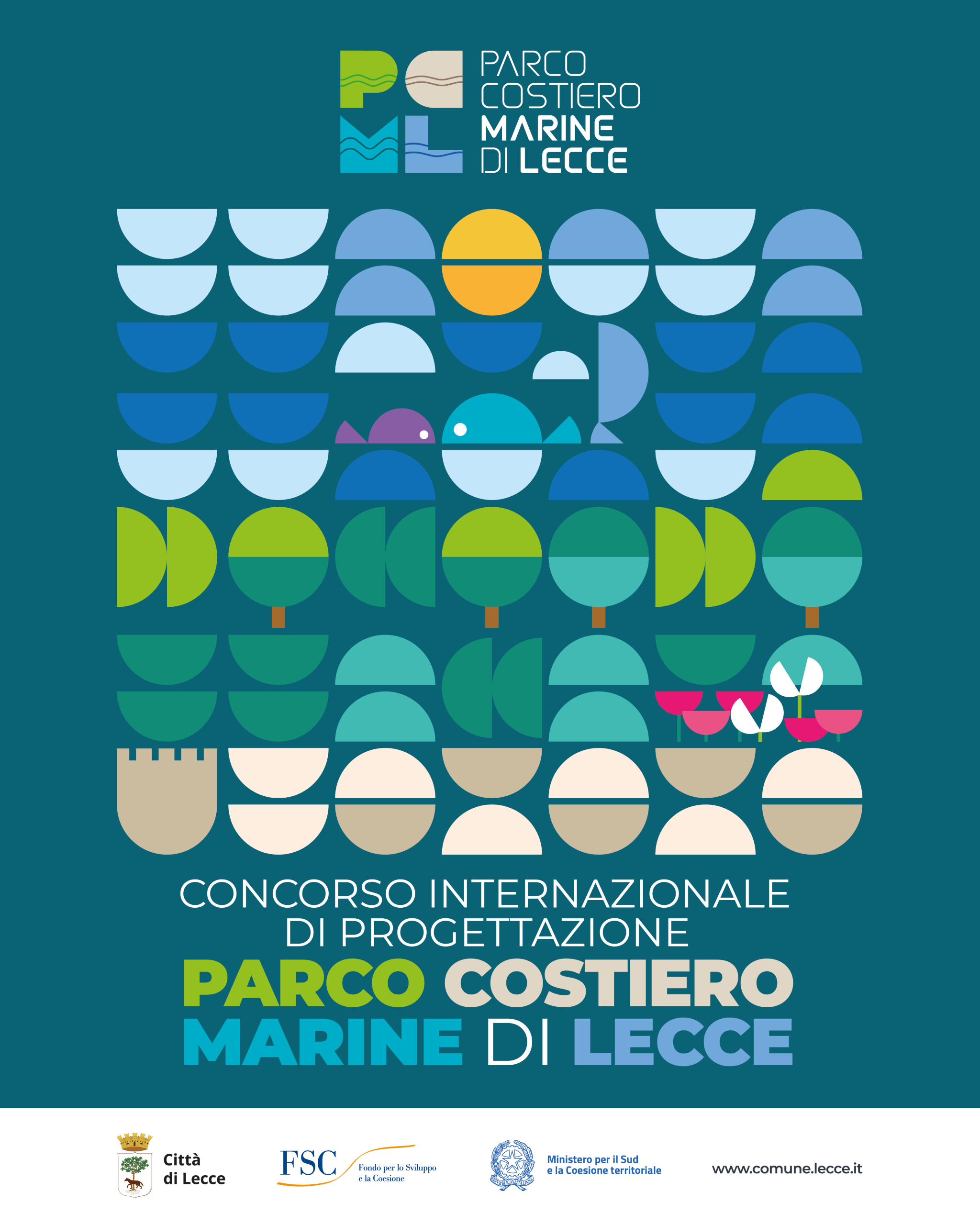 post social della grafica poster del concorso parco costiero
