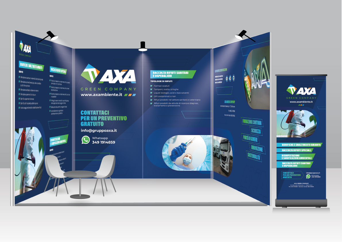 Stand espositivo per fiera AXA Green Company