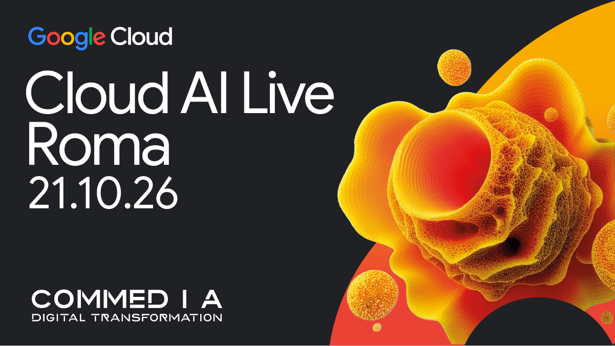 Banner invito a registrarsi al Cloud AI Live Roma